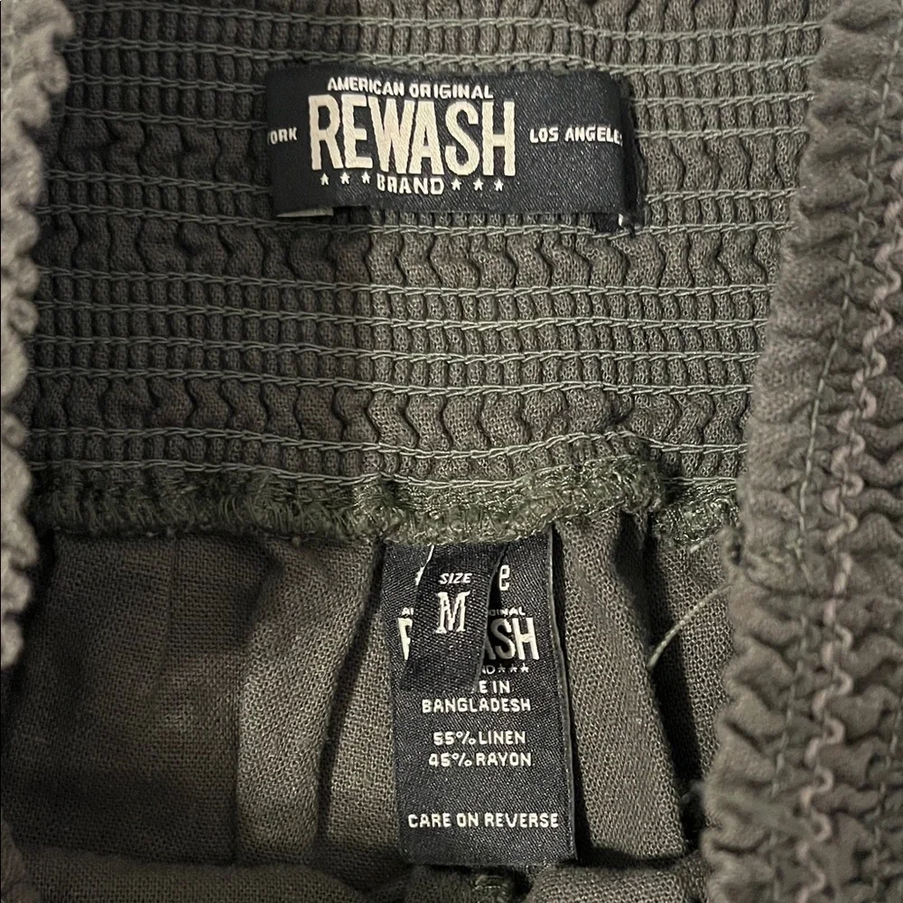 Rewash Army Green High-Waist Smocked Women’s Shorts - NWOT - Picture 2 of 4